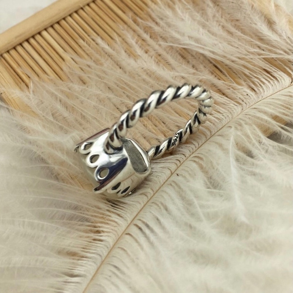 Retired mother of pearl Pandora ring